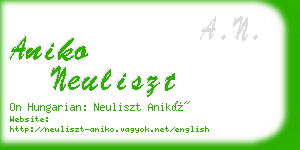 aniko neuliszt business card